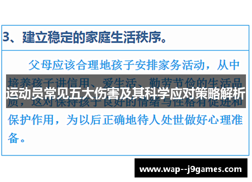 运动员常见五大伤害及其科学应对策略解析